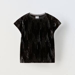 Zara Black Sequin Top